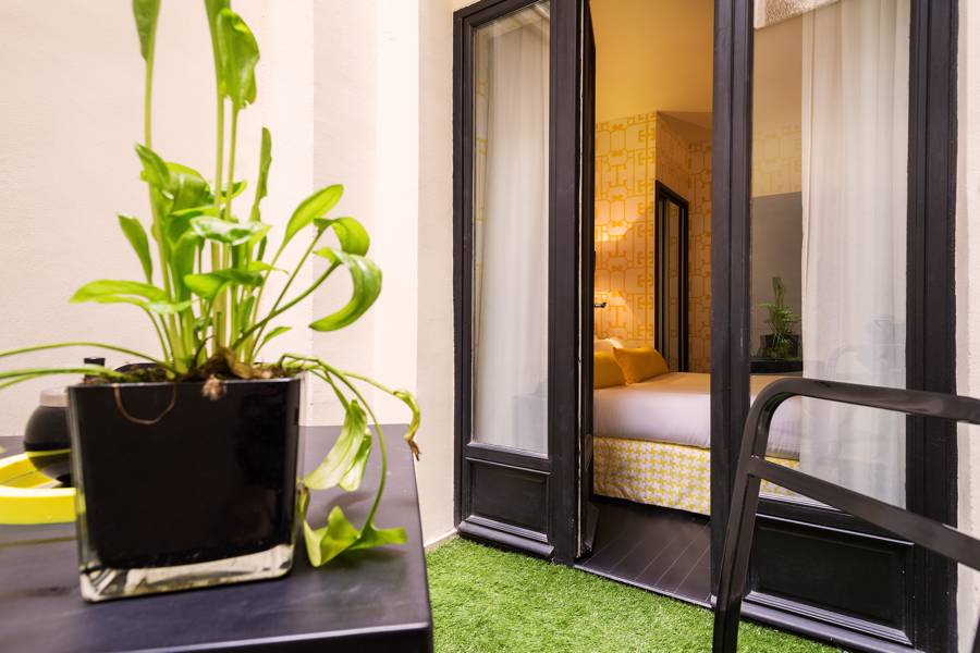 Chambre double supérieure et sa terrasse privative